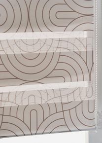 Doppelrollo mit Druck in weiss | 130x100 cm | bonprix