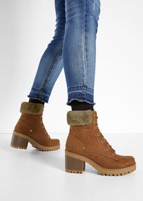 Schnür Boot in braun, Grösse 37, bonprix