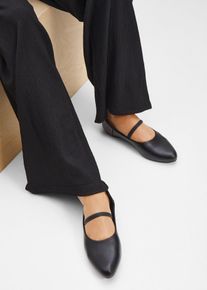 Mary-Janes mit elastischem Riemen in schwarz, Grösse 37, bonprix
