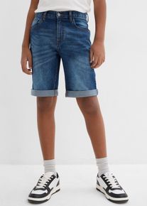 Stretch-Jeans-Bermuda Slim Fit in blau, Grösse 146, aus über 80% Baumwolle, bonprix