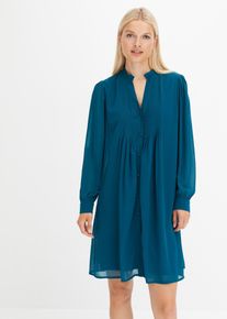 Chiffonkleid in petrol, Grösse 38, bonprix