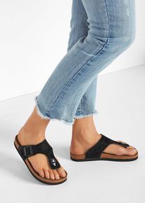 Zehensteg Pantolette in schwarz, Grösse 35, bonprix