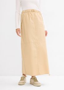 Cargorock aus reiner Baumwolle in beige, Grösse 44, 100% Baumwolle, bonprix