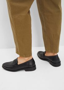 Loafer aus Leder in schwarz, Grösse 37, bonprix
