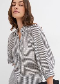 Bluse aus feinem Viskose-Mix in weiss, Gr&ouml;sse 40, bonprix