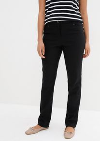 Bengalin-Stretch-Hose mit Bequembund Straight in schwarz, Grösse 38, bonprix