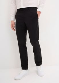 Anzughose Slim Fit in schwarz, Grösse 60, bonprix