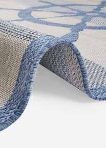 In-und Outdoor Teppich mit Steuerrad Motiv in blau, 80x150 cm, bonprix