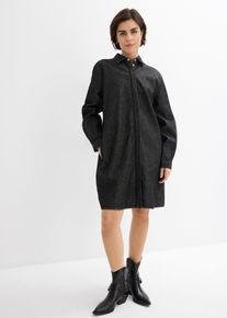 Jeanskleid Oversize in schwarz, Grösse 40, 100% Baumwolle, bonprix