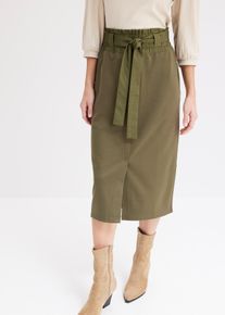 Jersey-Rock mit Webdetails in grün, Grösse 40/42 (M), bonprix
