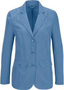 Damen Blusenblazer mittelblau