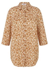 Emilia Lay - Long-Bluse mit 3/4-Arm, beige, Gr. 40, Viskose