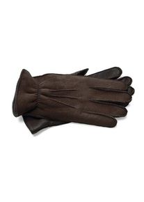 ESKA Herrenhandschuh Hirschleder mit Curleylammfell Dunkelbraun 95