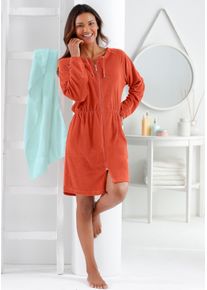 Plantier Witt Damen Bademantel, terra, Größe 36/38, 80% Baumwolle, 20% Polyester