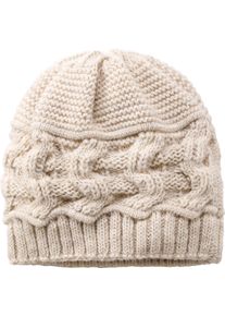 Damen Strickmütze beige