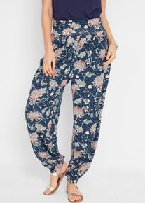 Jersey-Haremshose aus Viskose-Mix Loose-Fit in blau, Grösse 36/38 (S), bonprix