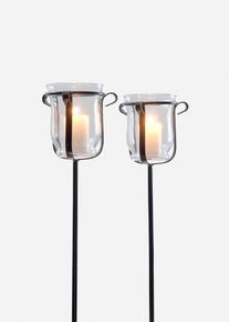 Gartenstecker mit Kerzenglas (2er Pack) in schwarz | Onesize | bonprix