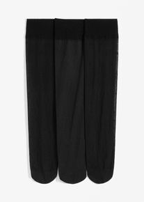 Kniestrümpfe 40den (3er-Pack) in schwarz, Grösse Onesize, bonprix