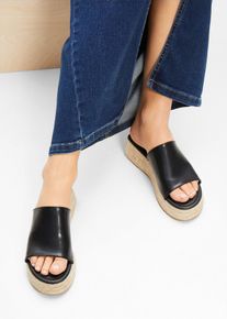Plateau Pantolette in schwarz, Grösse 37, bonprix