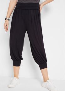 Haremshose aus softem Viskose-Mix in schwarz, Grösse 56/58 (3XL), bonprix