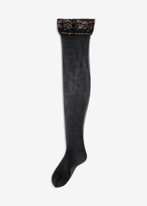 Halterlose Strümpfe 20den in schwarz, Grösse 44/46 (L), bonprix
