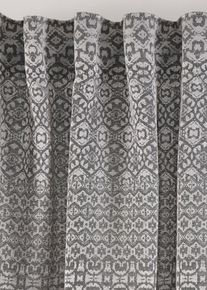 Jacquard Vorhang mit grafischem Muster in grau, 145x135 cm, bonprix