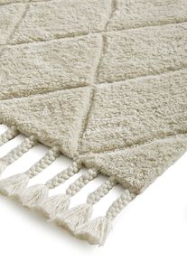 Teppich mit dekorativen Fransen in beige, 140x200 cm, bonprix