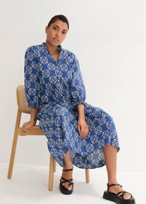Weites Maxikleid aus reiner Baumwolle in blau, Grösse 50, 100% Baumwolle, bonprix