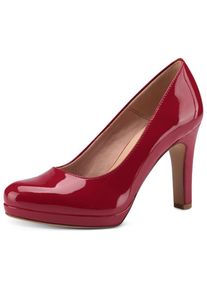 Tamaris High-Heel-Pumps, in glänzender Optik rot 41 (7/7,5) fuchsia In abgerunderter Form