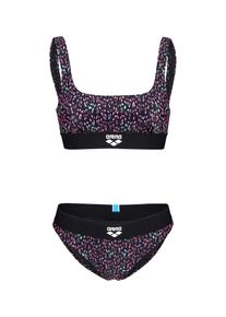 arena, Femmes Bikini 'MONOGRAM', jade / rose clair / noir / blanc