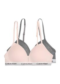 Calvin Klein Underwear BH M&auml;dchen Gr&ouml;&szlig;e 128/140 hellgrau / dunkelgrau / rosa / wei&szlig;