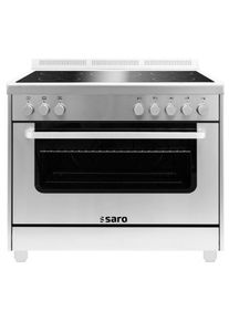 SARO Induktionsherd +Elektrobackofen TS95IND61X silber, Gastronomie-Bedarf
