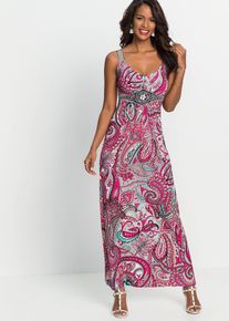 Maxikleid mit Applikationen in pink, Grösse 48/50 (XL), bonprix