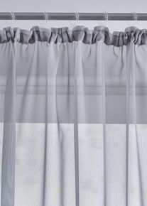 Gardinen aus leichtem Voile (2er Pack) in silber, 145x150 cm, bonprix