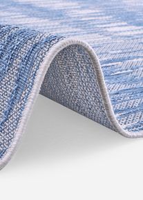 In-und Outdoor Teppich mit graphischer Musterung in blau | 80x150 cm | bonprix
