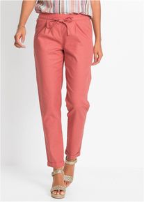 Leinenhose in rosa, Grösse 34, bonprix