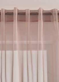 Gardine aus leichtem Voile (1er Pack) in braun, 145x140 cm, bonprix