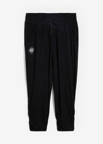 Loungewear Haremshose mit gerafftem Saum in schwarz | Grösse 40/42 (M) | bonprix