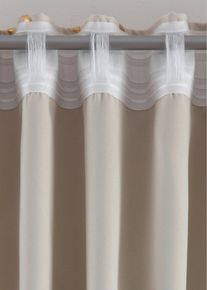 Abdunkelnder Vorhang mit Glanzdruck (1er Pack) in beige, 145x130 cm, bonprix
