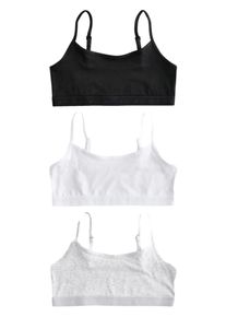 next BH M&auml;dchen Gr&ouml;&szlig;e 128 graumeliert / schwarz / wei&szlig;