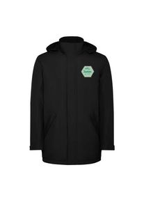 Werbeartikel: America wattierter Parka für Kinder | schwarz | mit deinem Logo bedrucken