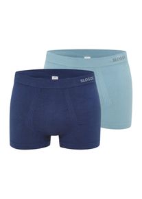 Sloggi Boxershorts 'GO' Herren Gr&ouml;&szlig;e S hellblau / dunkelblau