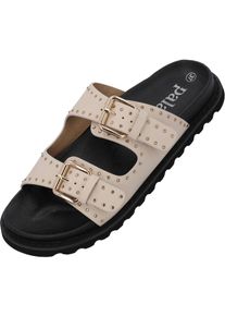 Palado Pantolette 'Ubud' Damen, beige / schwarz, Größe 41