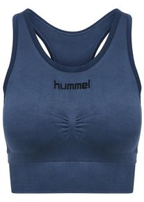 Hummel, Femmes Soutien-gorge de sport 'First', bleu fonc&eacute; / noir