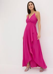 Vokuhila-Kleid mit Wickel-Optik in pink, Grösse 50, bonprix