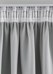 Abdunkelnde Vorh&auml;nge mit Struktur (2er Pack) in grau, 145x130 cm, bonprix