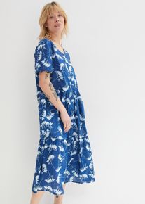 Tunika-Kleid aus sommerlich leichter Qualität in blau, Grösse 48, 100% Baumwolle, bonprix