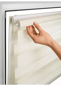 Doppelrollo in Leinen-Optik in beige, 130x50 cm, bonprix