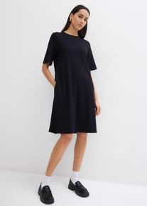Shirtkleid in A-Linie aus Viskose-Mix in schwarz, Grösse 36/38 (S), bonprix