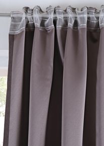 Vorhang mit Struktur mit recyceltem Polyester (1er Pack) in grau, 225x135 cm, bonprix